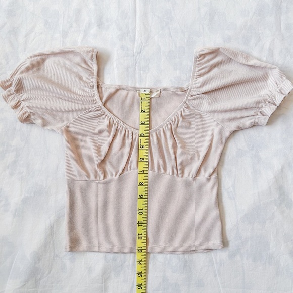 Altar’d State Puff Sleeve Crop Top (Size: M) - Picture 5 of 9